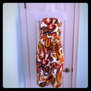 Banana republic strapless print dress